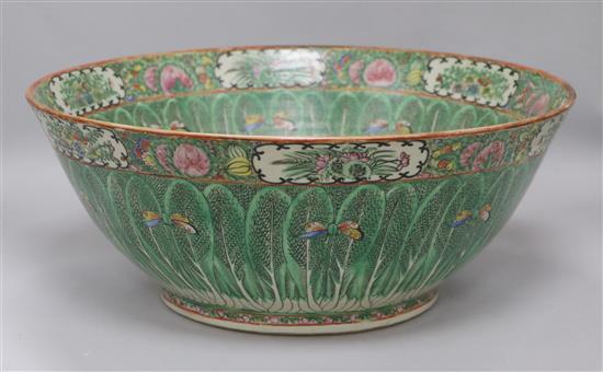 A Canton punch bowl